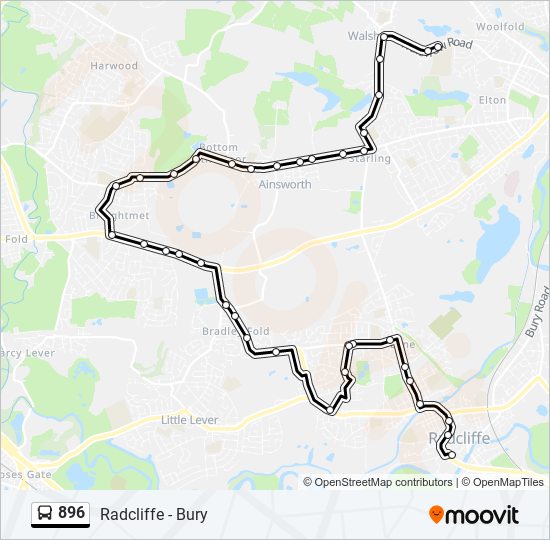 896 bus Line Map