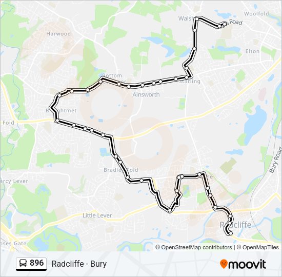 896 Bus Line Map