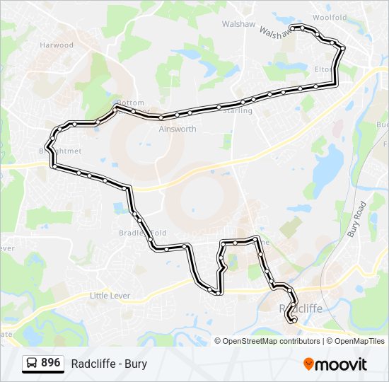 896 Bus Line Map
