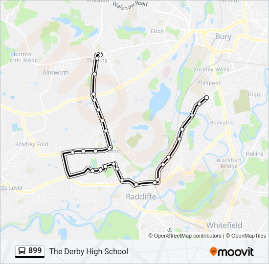 899 Bus Line Map