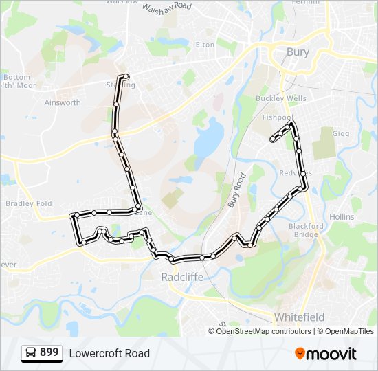 899 bus Line Map