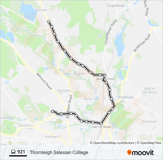 921 Bus Line Map