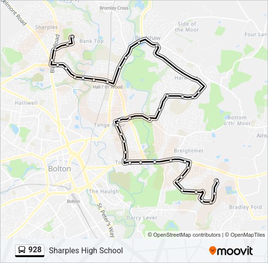 928 Bus Line Map