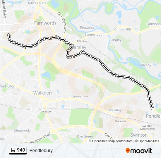 940 bus Line Map