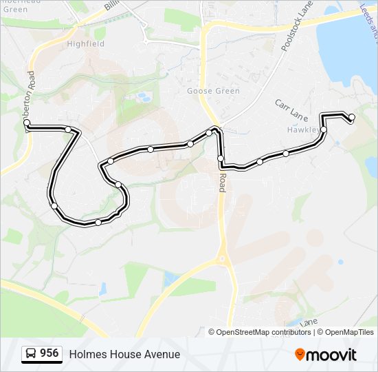 956 Bus Line Map