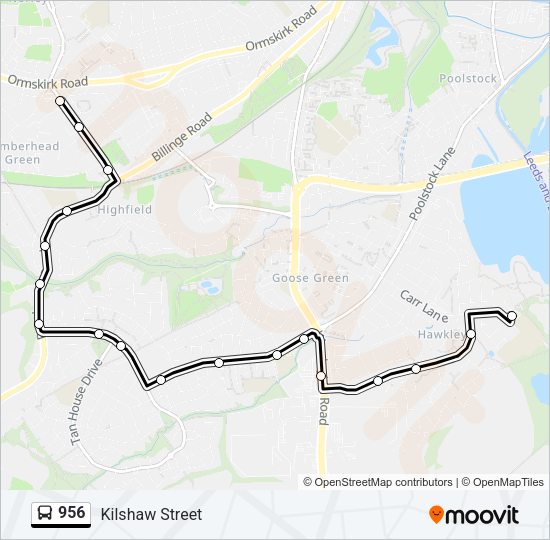 956 Bus Line Map