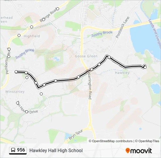 956 Route: Schedules, Stops & Maps - Hawkley Hall High School (Updated)