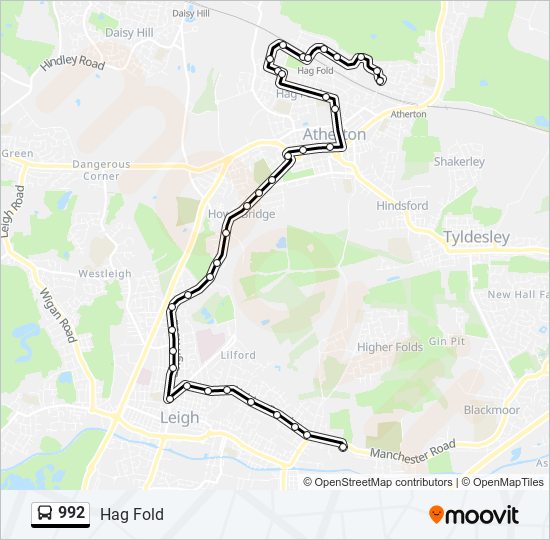 992 bus Line Map