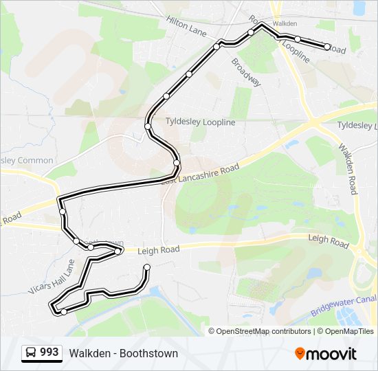 993 Bus Line Map