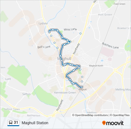 31 Bus Line Map