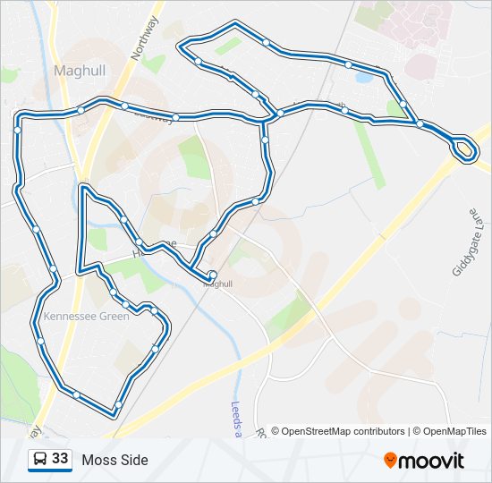 33 Bus Line Map