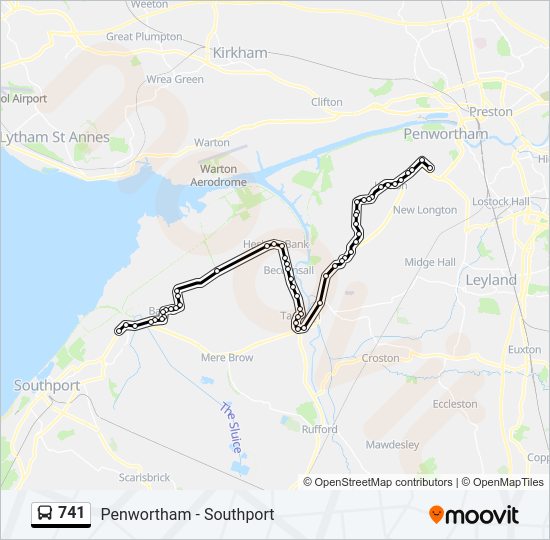 741 bus Line Map