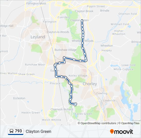 793 Bus Line Map