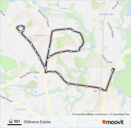 901 Route Schedules, Stops & Maps Oldhams Estate (Updated)