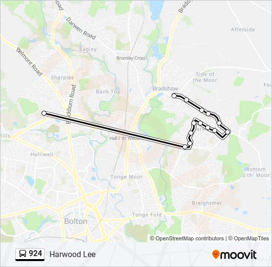 924 Route Schedules, Stops & Maps Harwood Lee (Updated)
