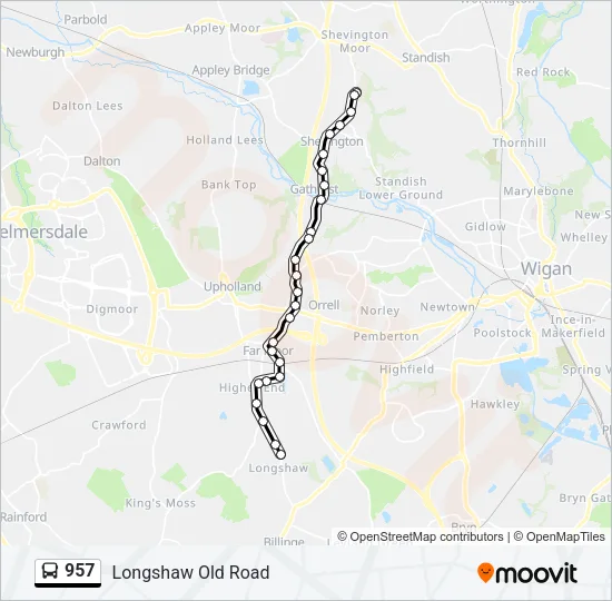 957 Bus Line Map