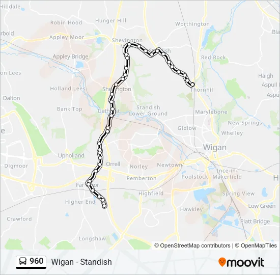960 Bus Line Map