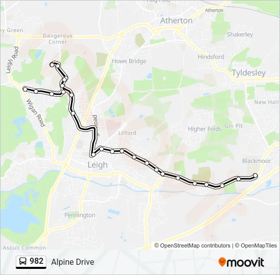 982 Bus Line Map