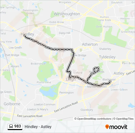 983 Bus Line Map