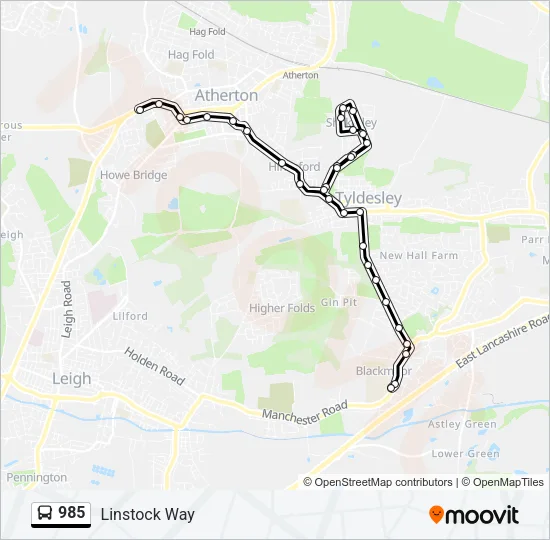 985 Bus Line Map