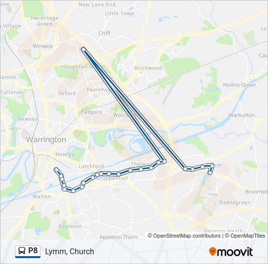 P8 Bus Line Map