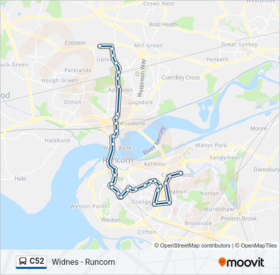 C52 Bus Line Map