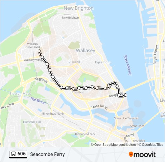 606 Bus Line Map