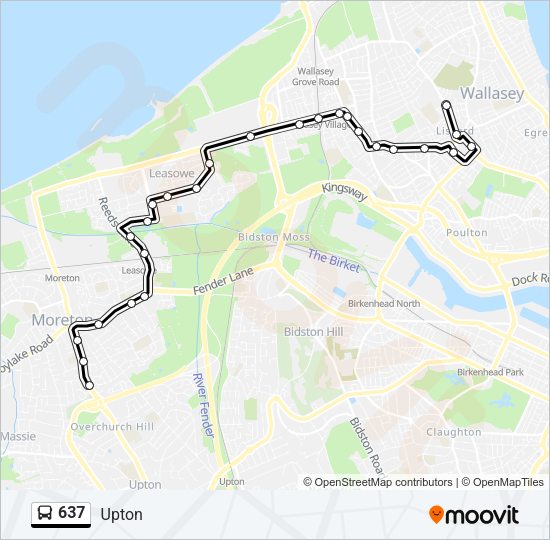 637 Bus Line Map
