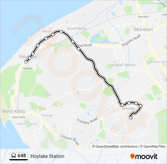 648 Bus Line Map