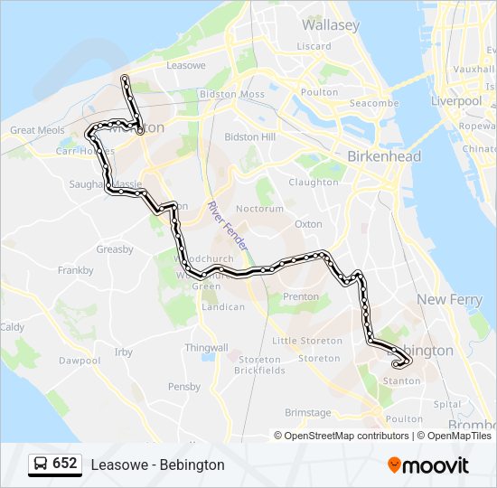 652 Bus Line Map