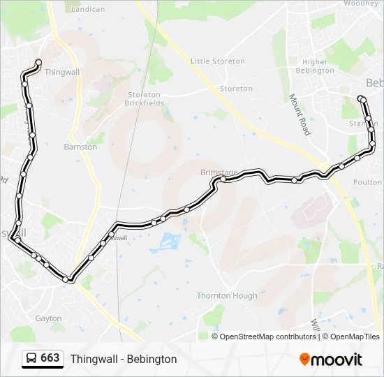 Thingwall Map 663 Route: Schedules, Stops & Maps - Thingwall Corner (Updated)