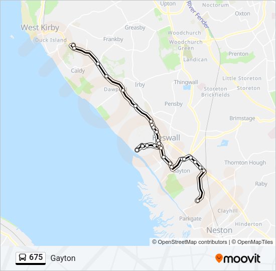 675 Bus Line Map