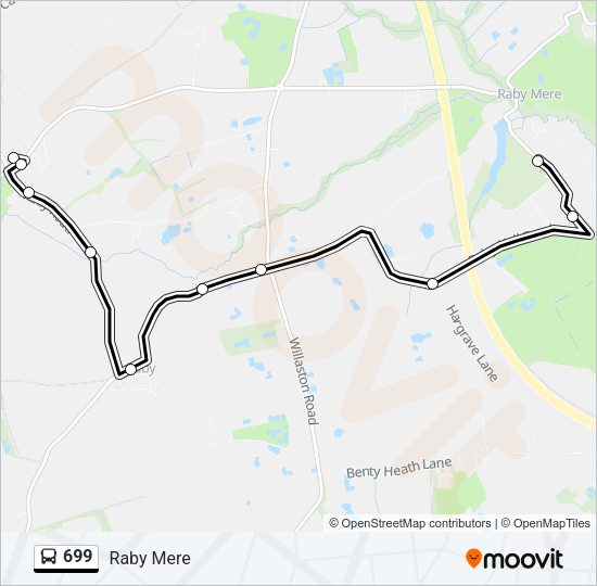 699 Bus Line Map