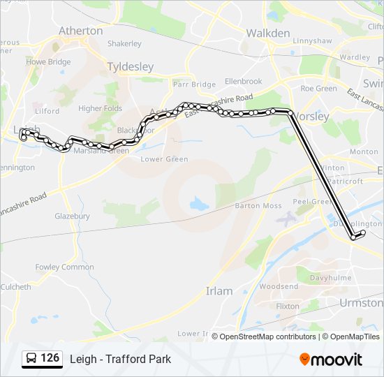 126 Route: Schedules, Stops & Maps - The Trafford Centre (Updated)