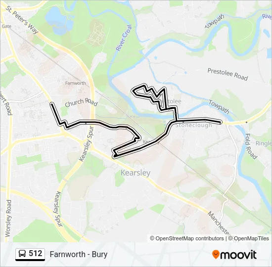 512 Bus Line Map