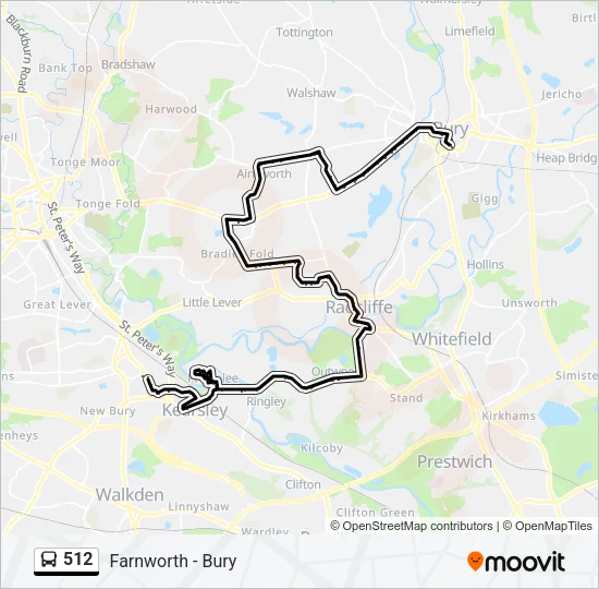 512 Bus Line Map