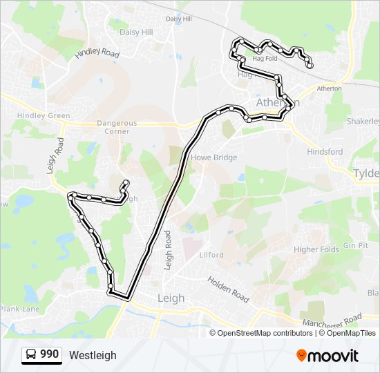 990 bus Line Map