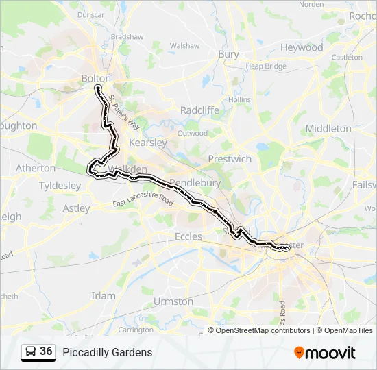 36 Bus Line Map