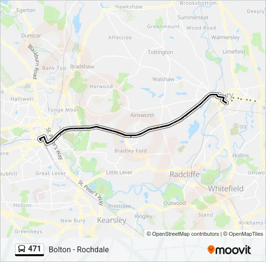 471 Bus Line Map