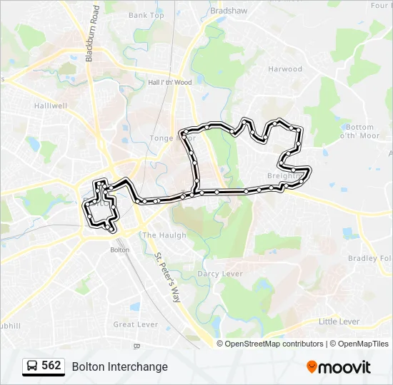 562 Bus Line Map