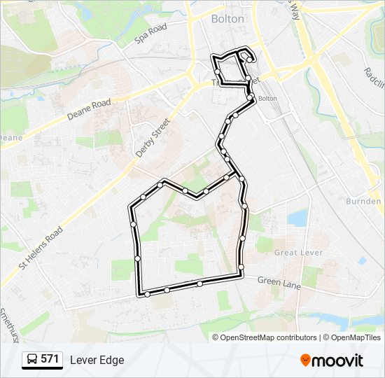 571 Route: Schedules, Stops & Maps - Lever Edge (Updated)