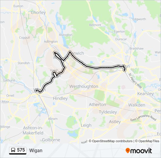 575 Route: Schedules, Stops & Maps - Wigan (Updated)