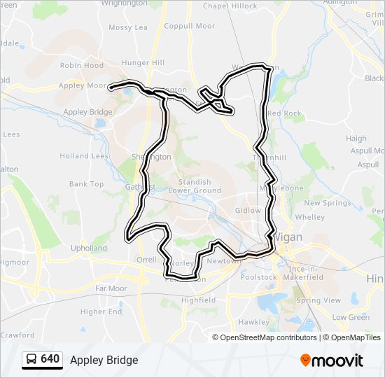 640 Route Schedules, Stops & Maps Appley Bridge (Updated)