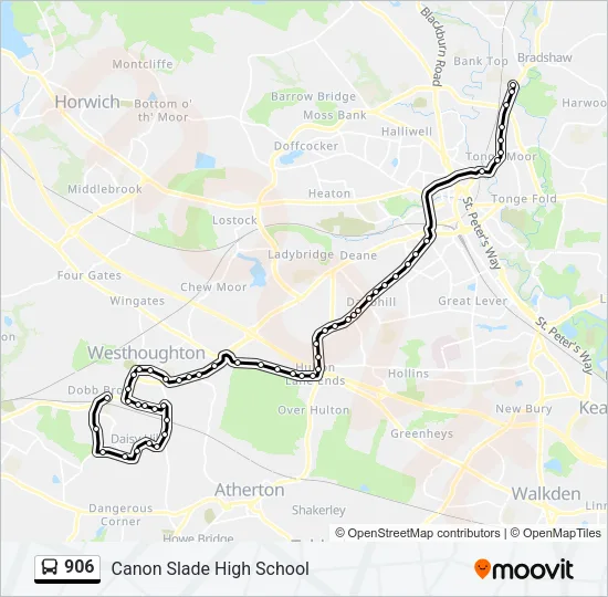 906 Bus Line Map