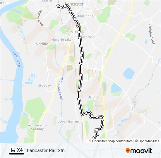 X4 Bus Line Map