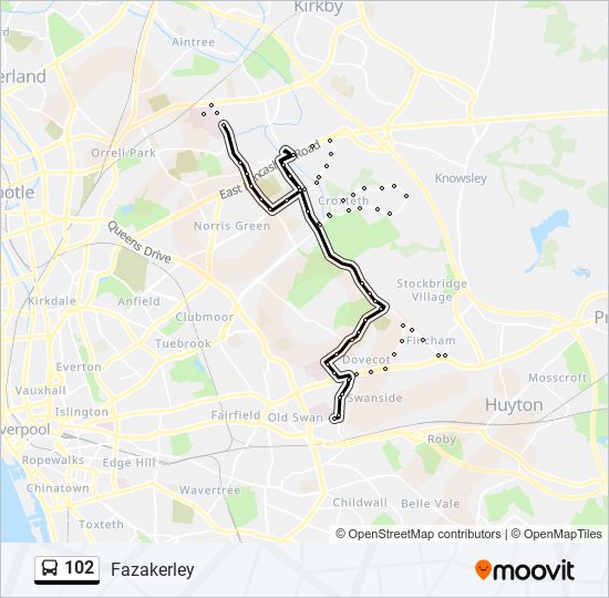 102 bus travel time