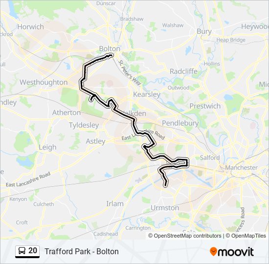 20 Route: Schedules, Stops & Maps - The Trafford Centre (Updated)