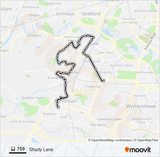 759 Bus Line Map