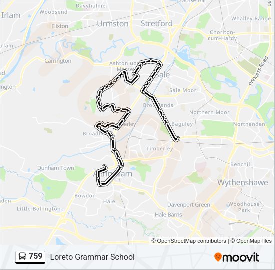 759 Bus Line Map
