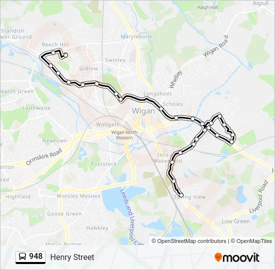 948 Bus Line Map